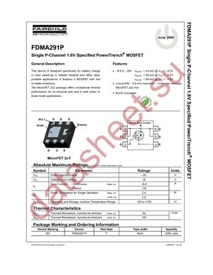 FDMA291P datasheet  